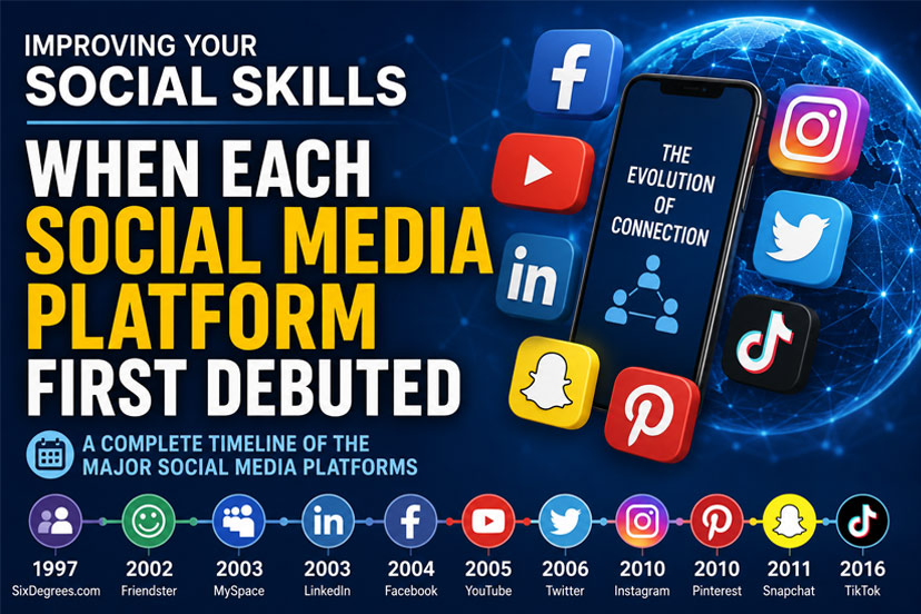 Improving Your Social Skills: When Each Social Media Platform First Debuted